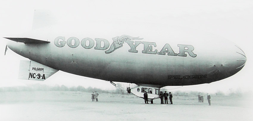 Goodyear Pilgrim: Gondel vom ersten Luftschiff, welches mit nicht brennbarem Helium gefüllt war