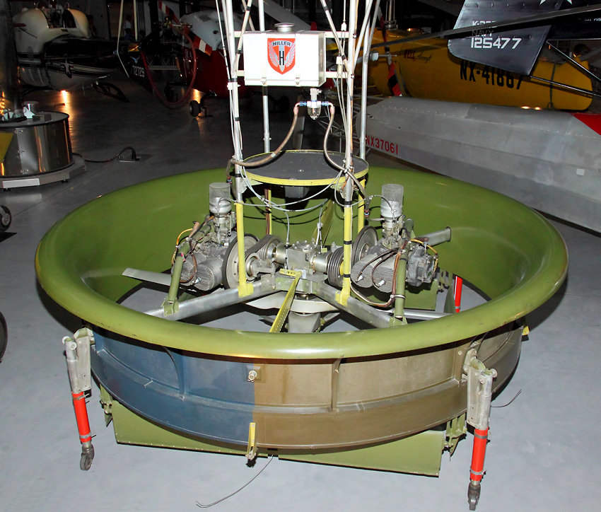 Hiller Model 1031-A-1 Flying Platform: fliegende Plattform mit Koaxialantrieb für Schützen und Beobachter der 1950er Jahre