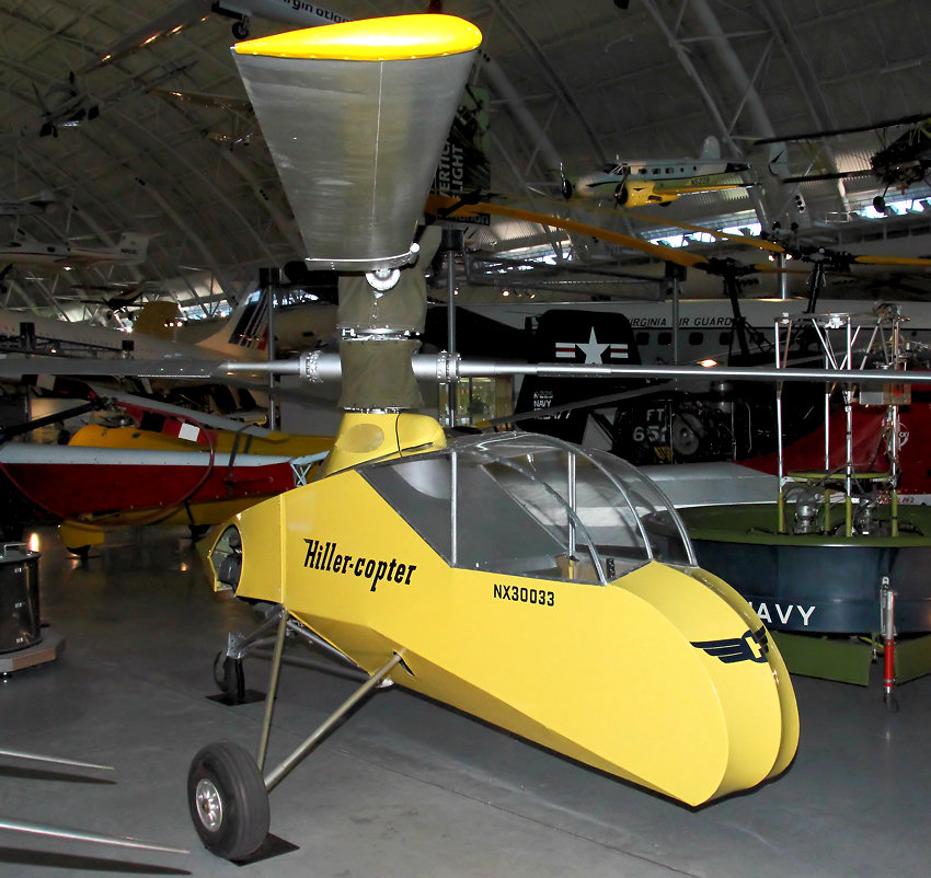 Hiller XH-44 Hiller-Copter: Stanley Hiller Jr. baute 1944 mit 19 Jahren den ersten Hubschrauber der USA mit diesem neuartigen Koaxialrotor