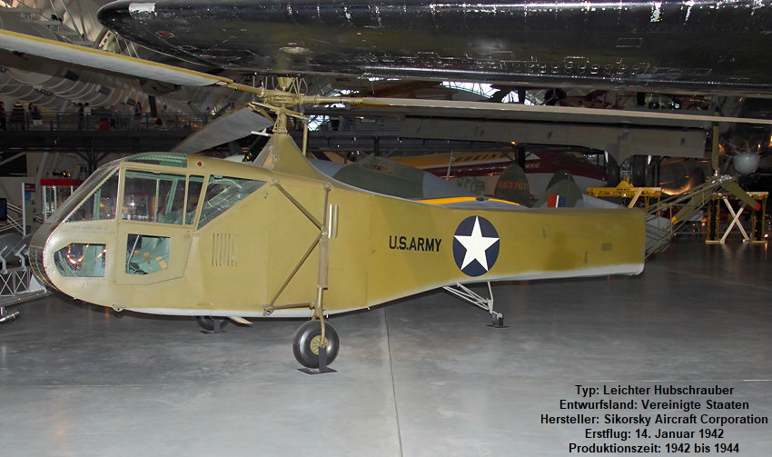 Sikorsky XR-4C: Mit diesem Prototyp begann 1943 die Massenproduktion von Hubschraubern
