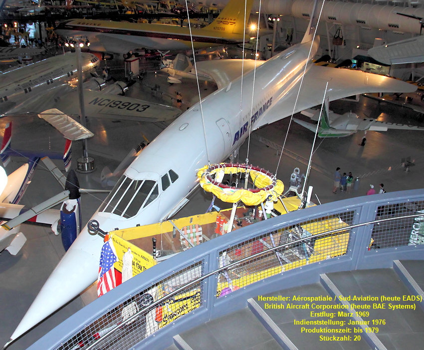 Concorde: Passagierflugzeug mit Überschallgeschwindigkeit der Air France von 1976 bis 2003