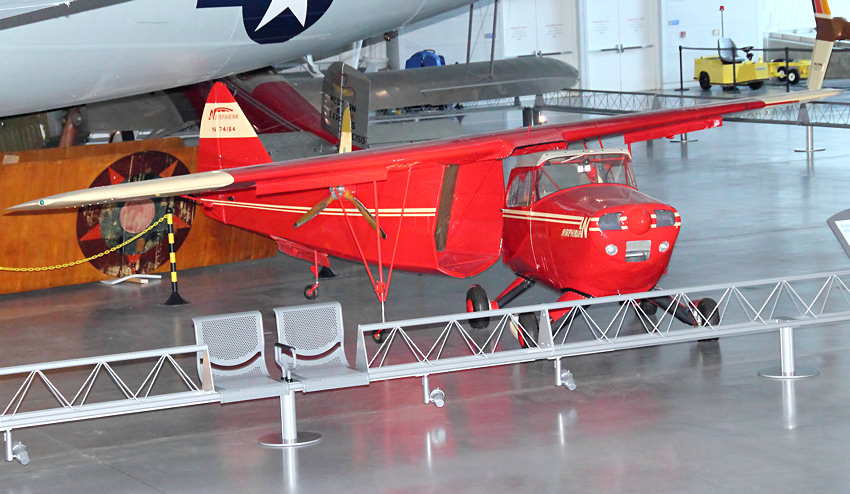 Fulton Airphibian: Auto-Flugzeug mit 4 Rädern und Einzelradaufhängung von 1946