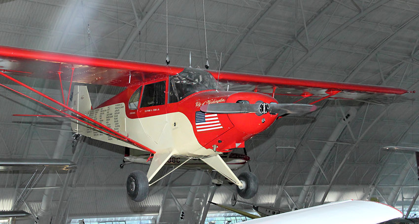 Piper PA-12 Super Cruiser - City of Washington: Clifford Evans und George Truman umkreisten 1947 mit diesem Flugzeug die Welt