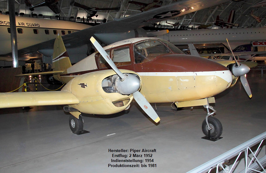 Piper PA-23 Apache: Das Flugzeug von 1954 war eines der ersten zweimotorigen Ganzmetall-Flugzeuge