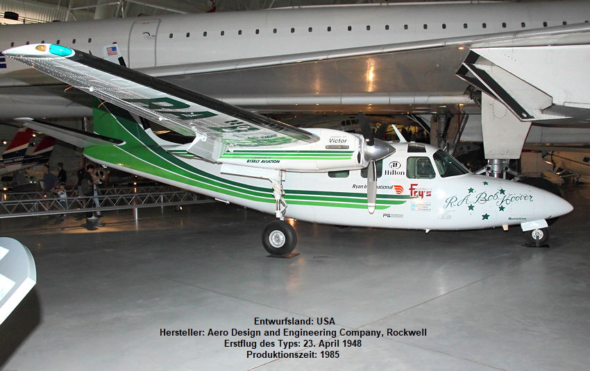 Rockwell Shrike Commander 500S: leichtes zweimotoriges Geschäfts- und Reiseflugzeug in der Zeit von 1968-1979 (ehemals Aero Commander 500)