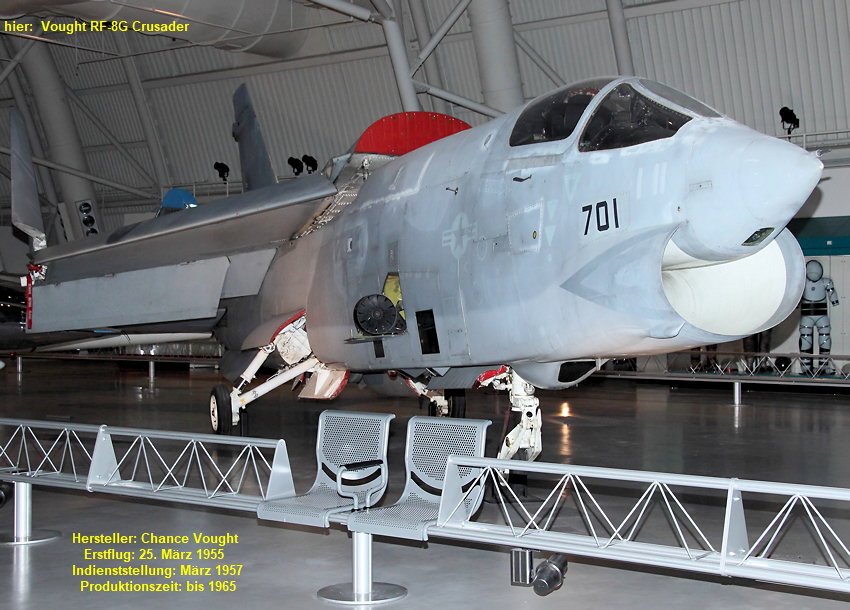 Vought F-8 Crusader: Merkmal dieses Flugzeugs ist der verstellbare Einstellwinkel der Tragflächen