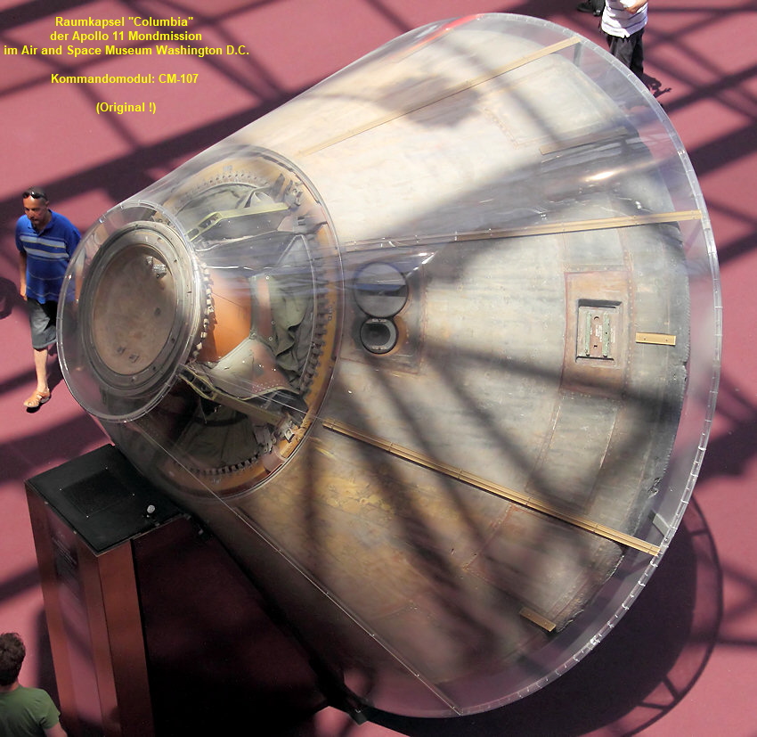 Original der Raumkapsel Columbia der Mondlandung Apollo 11  im Air and Space Museum Washington