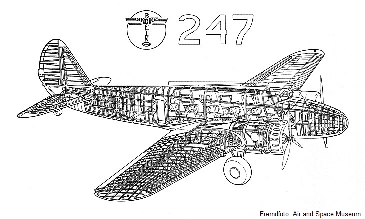 Boeing 247-D - Skizze