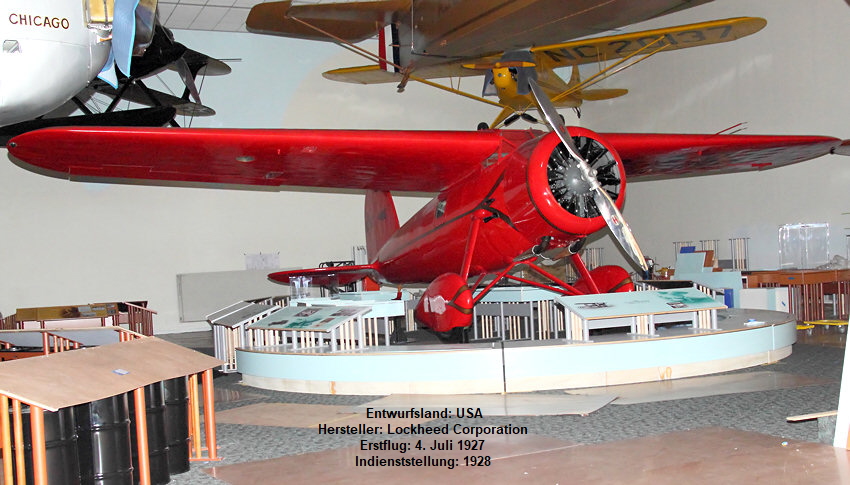 Lockheed Vega 5B, Amelia Earhart: amerikanisches Passagierflugzeug des Herstellers Lockheed von 1927