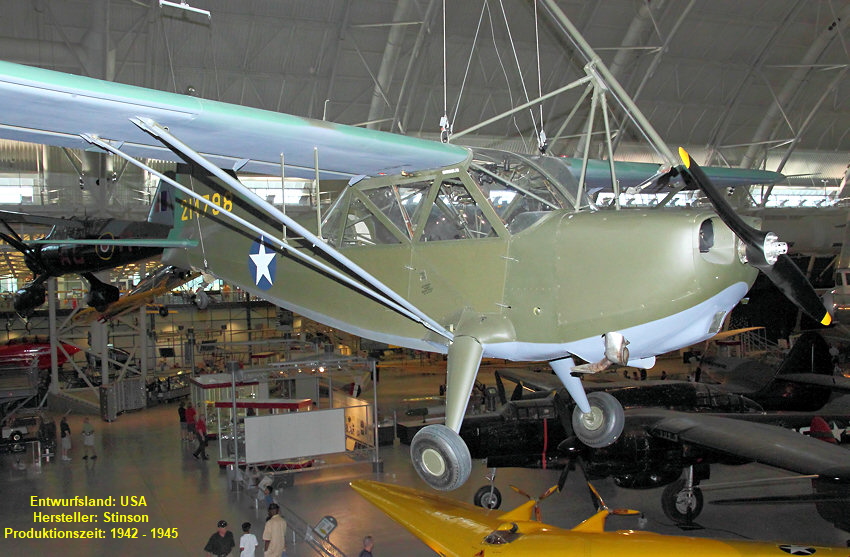 Stinson L-5 Sentinel: leichtes Verbindungs- und Aufklärungsflugzeug der US-Streitkräfte