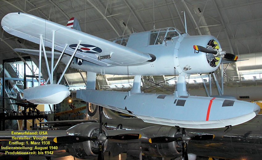 Vought-Sikorsky OS2U-3 Kingfisher: Wasserflugzeug wurde mit Flugzeugkatapults von Schiffen gestartet