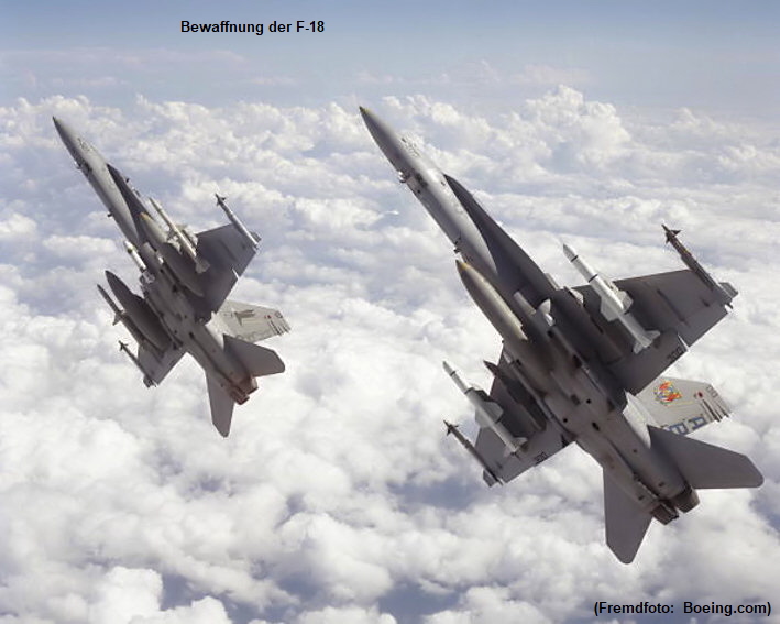 Bewaffnung der F-18 Hornet