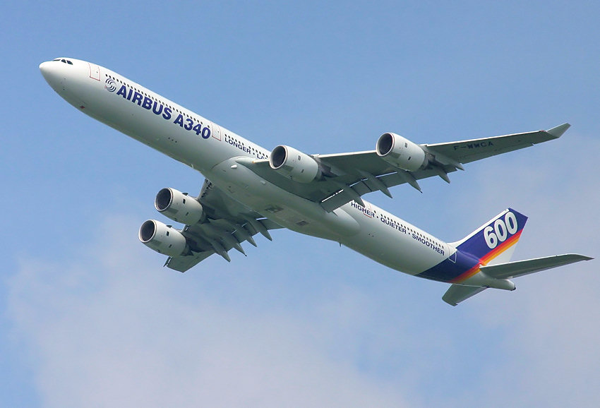 Das längste Großraumflugzeug des europäischen Flugzeugherstellers Airbus