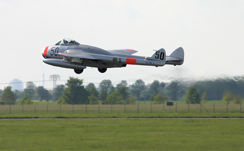 De Havilland DH 100 Vampire: Flugansicht