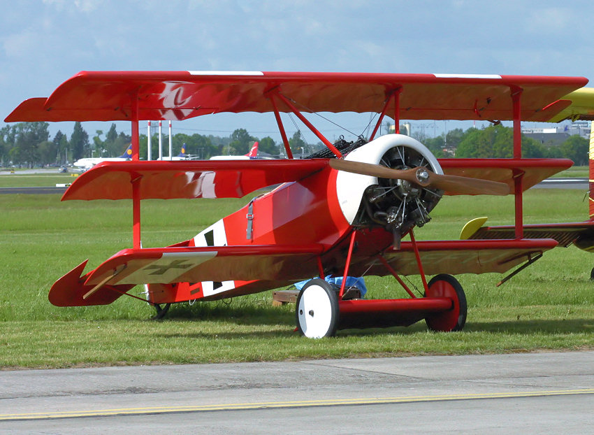 Fokker DR I: Dreidecker des "Roten Baron" Manfred von Richthofen von 1917 im Ersten Weltkrieg