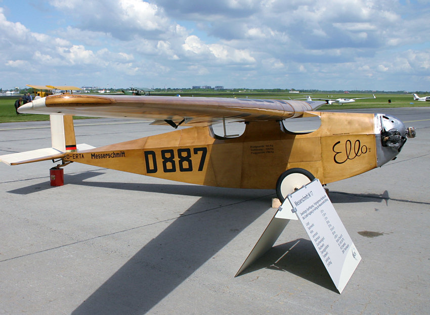 Messerschmitt M 17: zweisitziges Sportflugzeug und Schulungsflugzeug, das aus Holz gebaut wurde