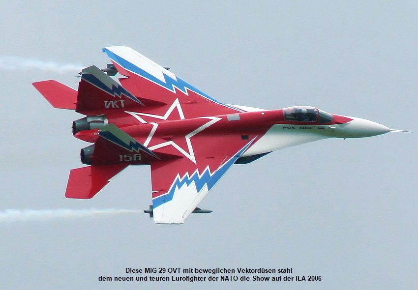 MiG 29 OVT, Mikojan Gurewitsch: modernste Version mit beweglichen Vektordüsen