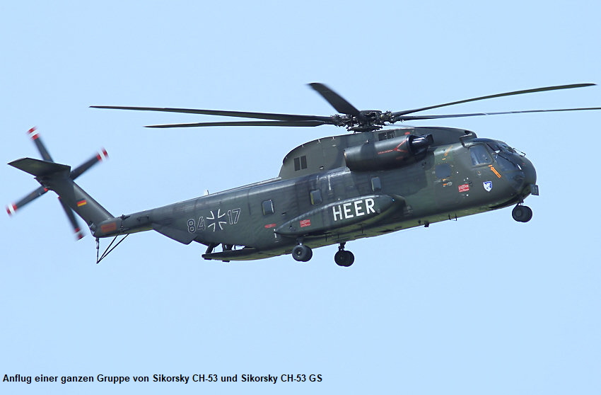 Sikorsky CH-53 - Luftanlandung, Sicherung des Galändes und Evakuierung mittels des Hubschraubers Sikorsky CH-53