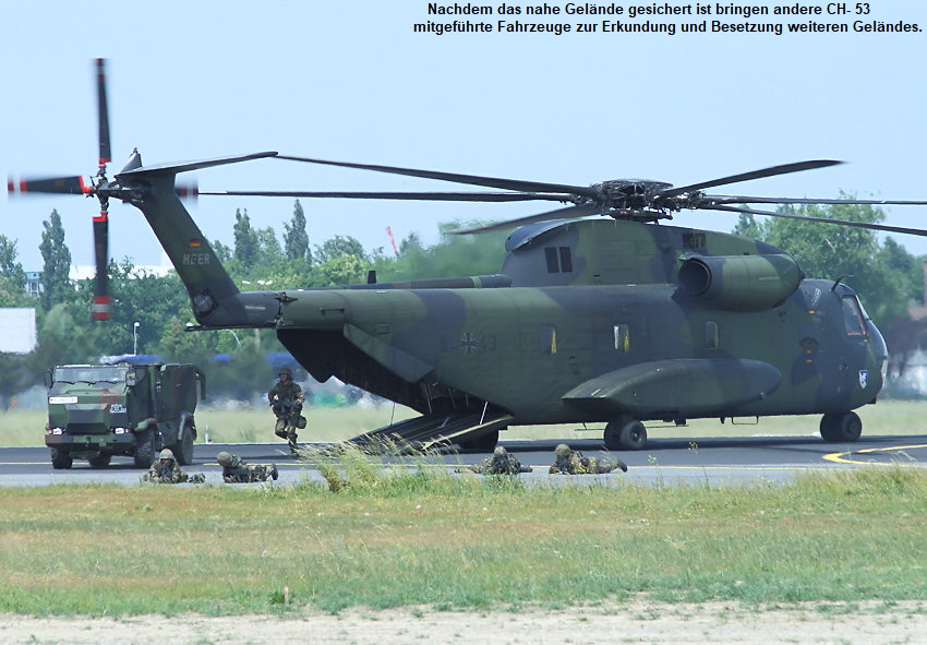 Sikorsky CH-53 - Sicherung des Geländes