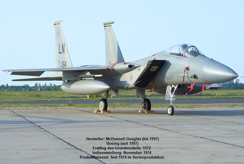 Die F-15C Eagle  ist ein zweistrahliger Luftüberlegenheitsjäger des Flugzeugbauers McDonnell Douglas