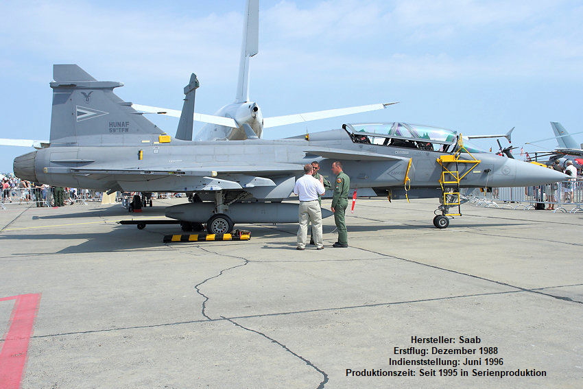 Saab JAS-39 Gripen: Schwedisches Kampfflugzeug mit Deltaflügeln