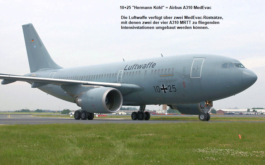 Airbus A310 MedEvac: mit dem MedEvac-Rüstsätz umgbauter A-310 namens Hermann Köhl