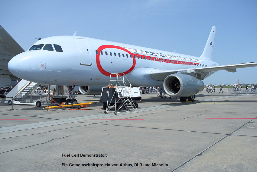 Airbus A320-232 ATRA: DLR, Michelin und Airbus treiben Brennstoffzellentechnologie im Flugzeugbau voran