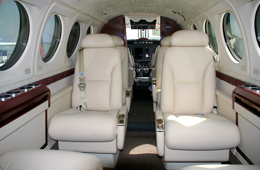 Beechcraft Premier - Innenansicht des Geschäftsflugzeugs