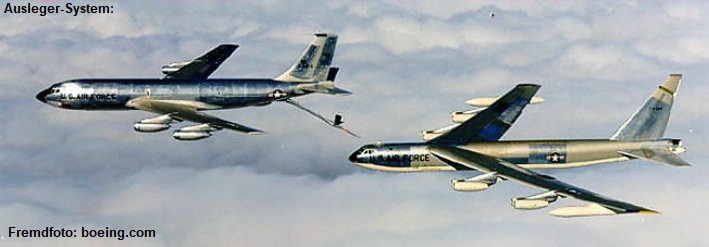 Boeing KC-135 - Betankung mit dem Ausleger-System