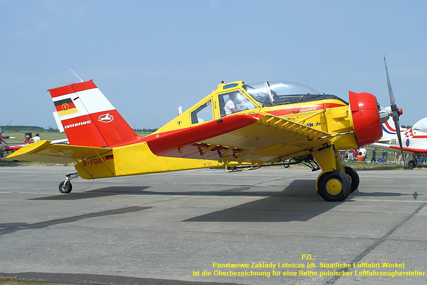 PZL 106 Kruk: polnisches Agrarflugzeug, welches auch in der ehem. DDR genutzt wurde