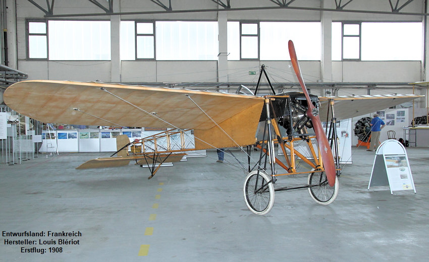 Blériot XI: einsitziges Flugzeug des französischen Luftfahrtpioniers Louis Blériot
