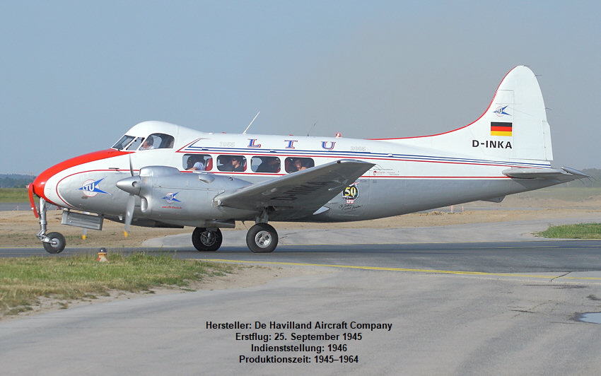 De Havilland D.H. 104 Dove: Passagierflugzeug des britischen Flugzeugbauers De Havilland Aircraft Company für Kurzstrecken