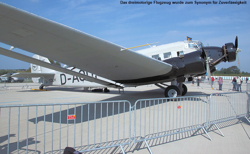 Junkers Ju 52/3m: dreimotoriges Flugzeug der Junkers Flugzeugwerk AG aus dem Jahr 1932