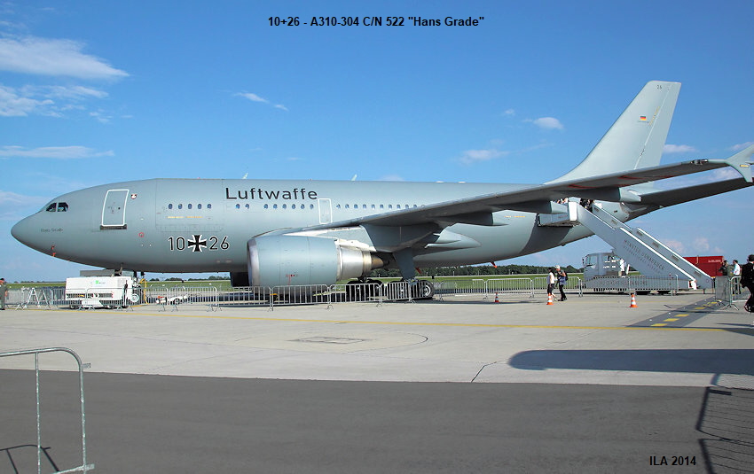 •10+26 - A310-304 C/N 522 "Hans Grade"