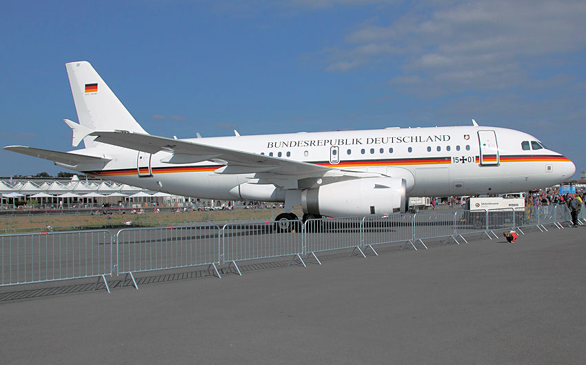 Airbus A319 CJ (Corporate Jetliner): für Kurz- und Mittelstreckeneinsätze von Bundesbediensteten konzipiert