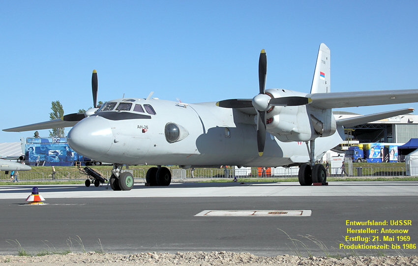 Antonow An-26, Hungarian Air Force: leichtes Transportflugzeug der ehemaligen UdSSR von 1967