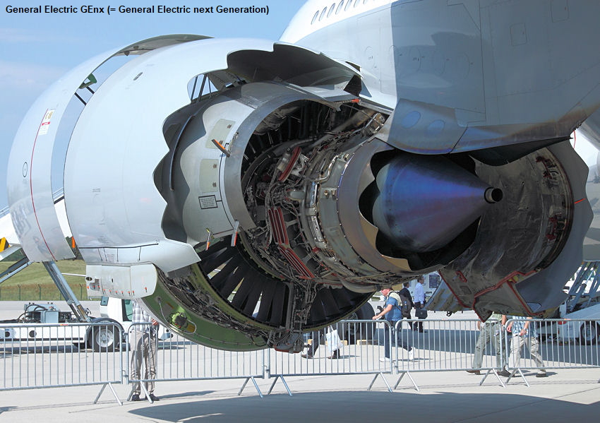 Boeing 747-8 Intercontinental: General Electric GEnx (= General Electric next Generation)