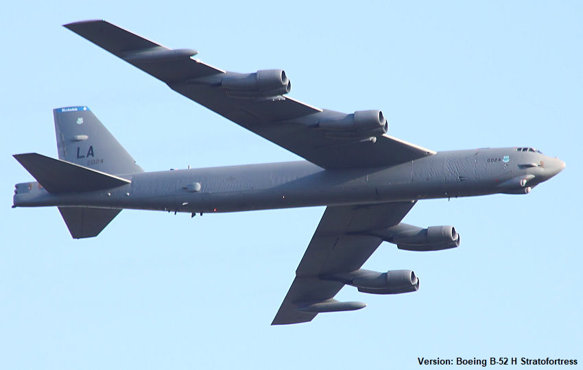 Boeing B-52 Stratofortress: schwerer Bomber der US-Luftwaffe