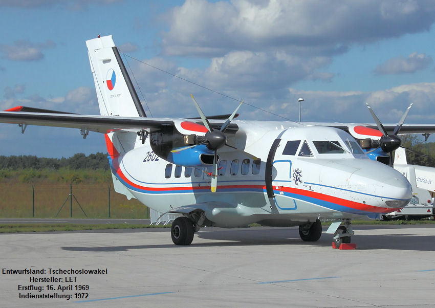 Let L-410 UVP Turbolet: leichtes zweimotoriges Kurzstrecken-Transportflugzeug der Tschechoslowakei