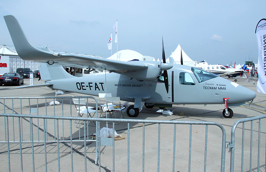 Tecnam MMA (Multi Mission Aircraft): Luftfahrtunternehmen Airborne Technologies, das sich auf Beobachtungs- und Vermessungsmissionen in der Luft inklusive Datenverarbeitung und auf den Verkauf von kompletten Luftfahrzeug-Sensorplattformen spezialisiert hat