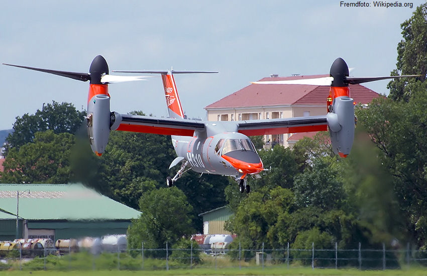 Agusta Westland BA 609 Tilt Rotor: Flugansicht