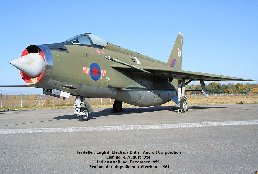 English Electric (BAC) Lightning F Mk.2A:  Allwetter-Abfangjagdflugzeug von 1954 flog schon 2.044 km/h