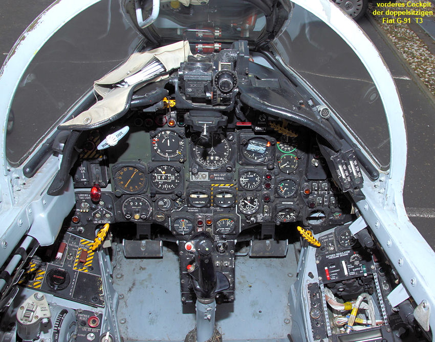 Fiat G-91  T3  - Cockpit vorne