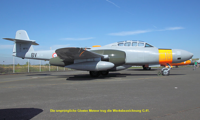Amstrong Whitworth Meteor NF-11 (Gloster Meteor): Nachtjäger von 1950 mit Radar und Navigator