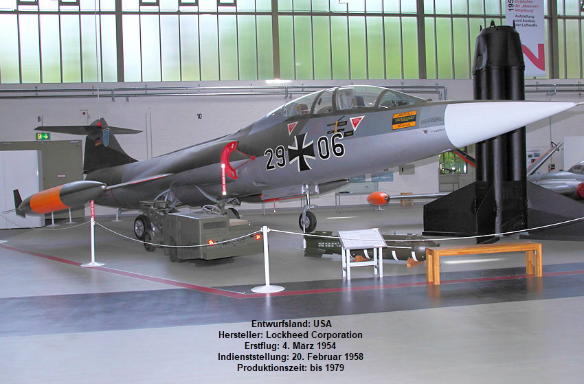 Lockheed F-104F Starfighter: zweisitzige Trainerversion für die Bundesluftwaffe