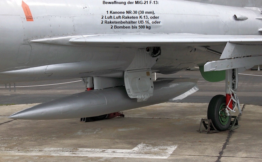MiG-21 F-13 - Waffenlast