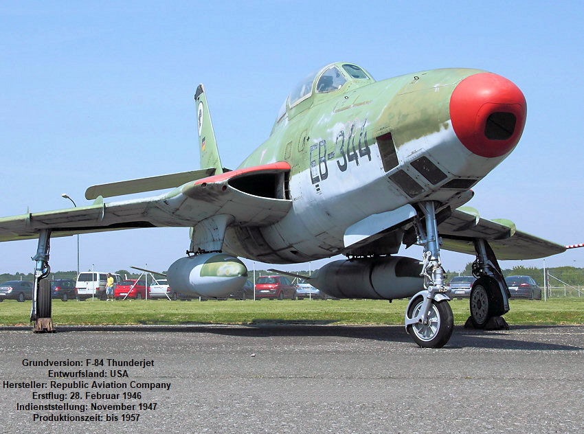 Republic RF-84F Thunderflash: erstes Strahlflugzeug der USA für Aufklärungszwecke