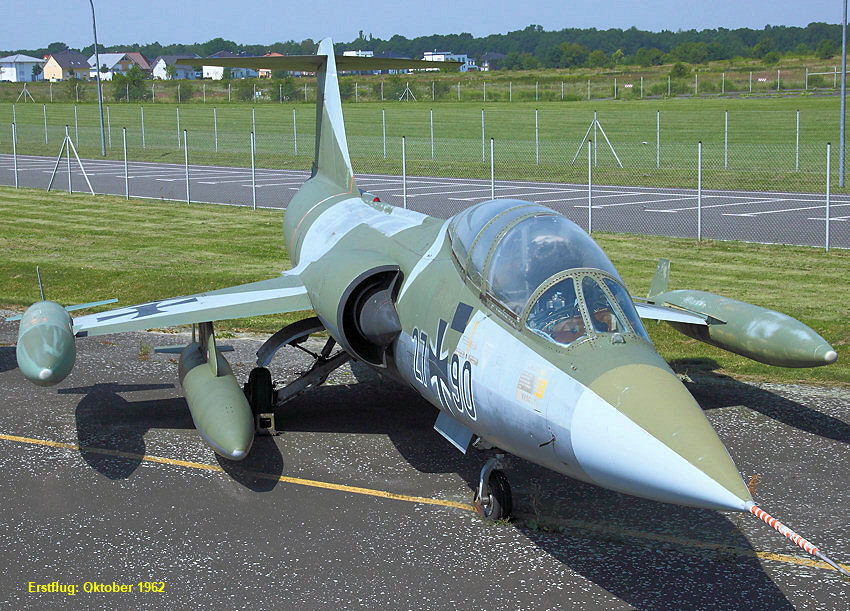 Lockheed TF-104 G Starfighter: doppelsitziges Übungskampfflugzeug der Luftwaffe
