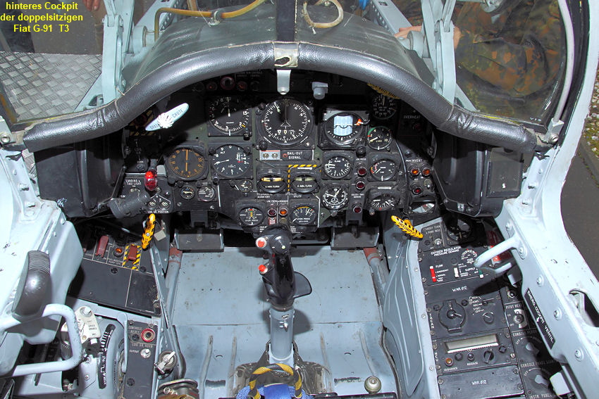Fiat G-91 T3 - Cockpit hinten