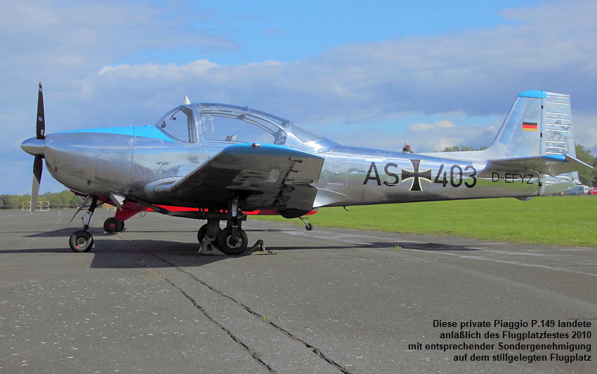 Piaggio P.149 D:  Schulflugzeug und Verbindungsflugzeug